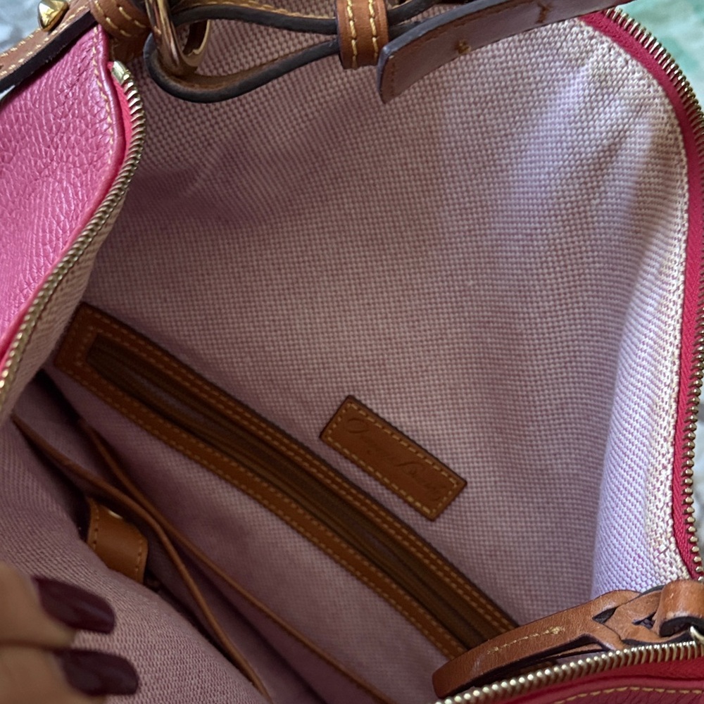 Dooney & Bourke Pink Leather Shoulder Bag - Picture 9 of 12